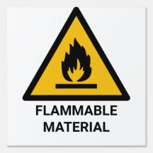 Brennbare Werkstoffwarnung, Symbol für Brandgefahr