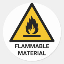 Brennbare Werkstoffwarnung, Symbol für Brandgefahr