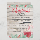 Brennbarer Kakao, Weihnachts-Party Einladung (Vorne/Hinten)