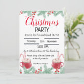 Brennbarer Kakao, Weihnachts-Party Einladung (Stehend Vorderseite)