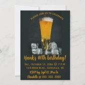 Brennbares Party für Bier und Eis Einladung (Vorderseite)