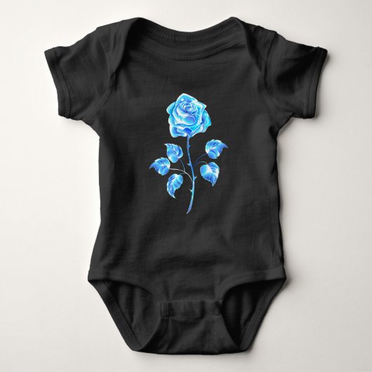 Brennen der blauen Rose Baby Strampler (Vorderseite)