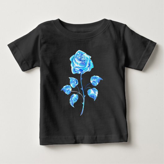 Brennen der blauen Rose Baby T-shirt (Vorderseite)
