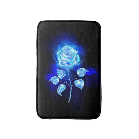 Brennen der blauen Rose Badematte (Vorderseite Vertikal)