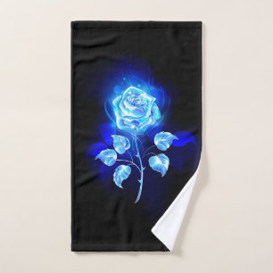 Brennen der blauen Rose Badhandtuch Set