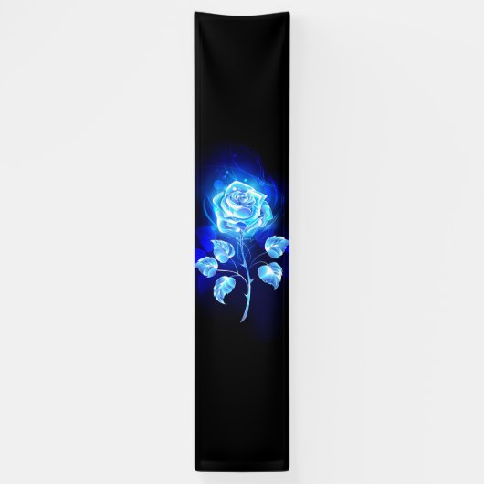 Brennen der blauen Rose Banner (Vertikal)