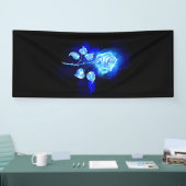 Brennen der blauen Rose Banner (Messe)