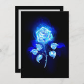 Brennen der blauen Rose Begleitkarte (Vorne/Hinten)