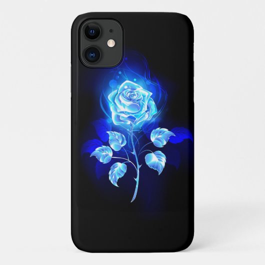 Brennen der blauen Rose Case-Mate iPhone Hülle (Rückseite)