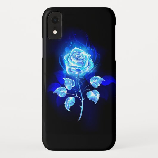Brennen der blauen Rose Case-Mate iPhone Hülle (Rückseite)