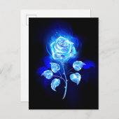 Brennen der blauen Rose Einladungspostkarte (Vorne/Hinten)