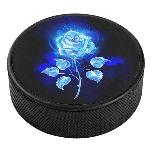 Brennen der blauen Rose Eishockey Puck (3/4)
