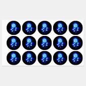 Brennen der blauen Rose Etiketten (Blatt)