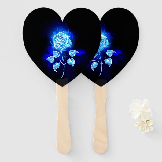 Brennen der blauen Rose Fächer (Vorne und Hinten)