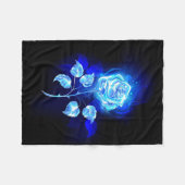 Brennen der blauen Rose Fleecedecke (Vorderseite (Horizontal))