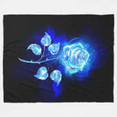Brennen der blauen Rose Fleecedecke (Vorderseite (Horizontal))