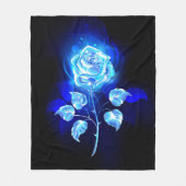 Brennen der blauen Rose Fleecedecke (Vorderseite)