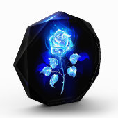 Brennen der blauen Rose Fotoblock (Links)
