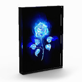 Brennen der blauen Rose Fotoblock (Links)