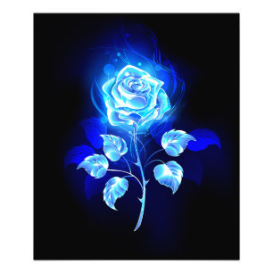 Brennen der blauen Rose Fotodruck