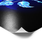 Brennen der blauen Rose Fotodruck (Ecke)