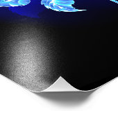 Brennen der blauen Rose Fotodruck (Ecke)