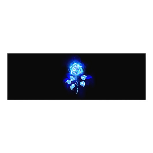 Brennen der blauen Rose Fotodruck (Vorne)