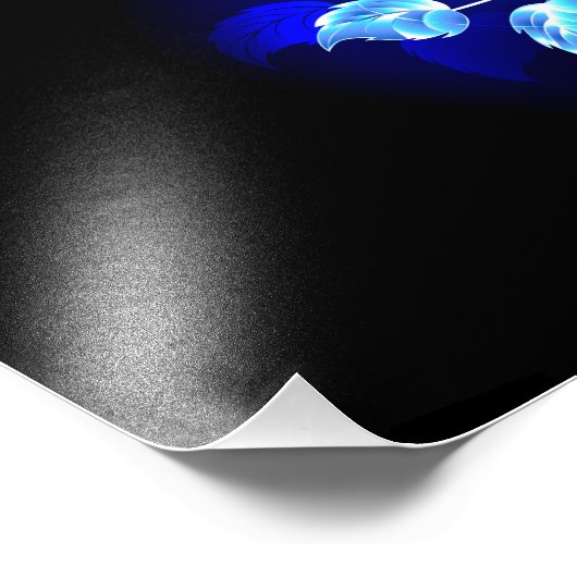 Brennen der blauen Rose Fotodruck (Ecke)