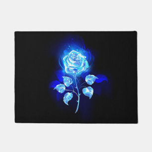 Brennen der blauen Rose Fußmatte