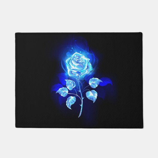 Brennen der blauen Rose Fußmatte (Vorderseite)