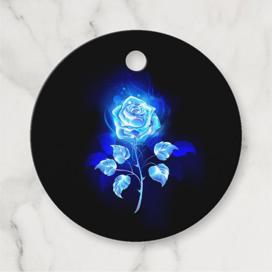 Brennen der blauen Rose Geschenkanhänger (Vorderseite)