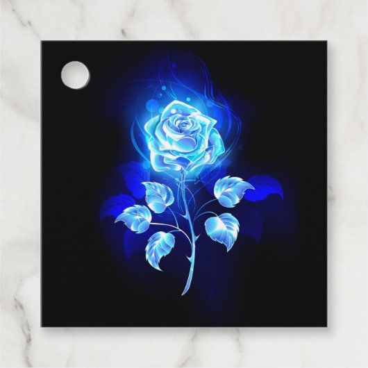Brennen der blauen Rose Geschenkanhänger (Vorderseite)