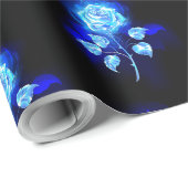 Brennen der blauen Rose Geschenkpapier (Rolleneckpunkt)