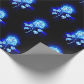 Brennen der blauen Rose Geschenkpapier (Ecke)