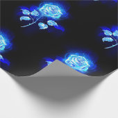 Brennen der blauen Rose Geschenkpapier (Ecke)