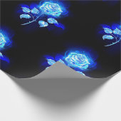 Brennen der blauen Rose Geschenkpapier (Ecke)