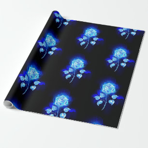 Brennen der blauen Rose Geschenkpapier