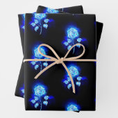 Brennen der blauen Rose Geschenkpapier Set (Beispiel)