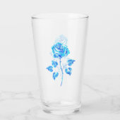 Brennen der blauen Rose Glas (Rückseite)