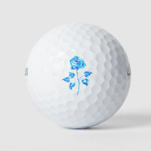 Brennen der blauen Rose Golfball