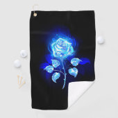Brennen der blauen Rose Golfhandtuch (Insitu)