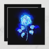 Brennen der blauen Rose Hinweiskarte (Vorne/Hinten)