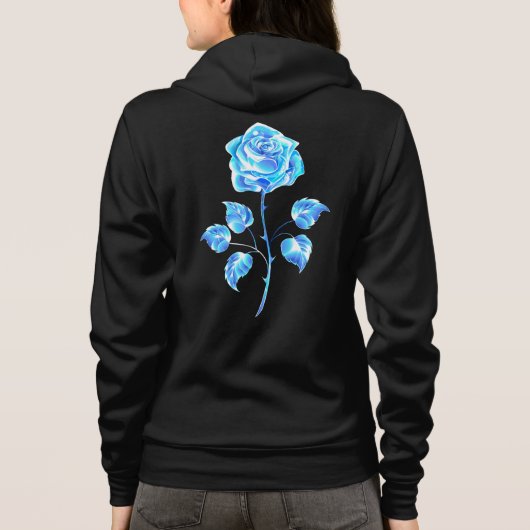 Brennen der blauen Rose Hoodie (Rückseite)