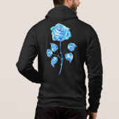 Brennen der blauen Rose Hoodie (Rückseite)
