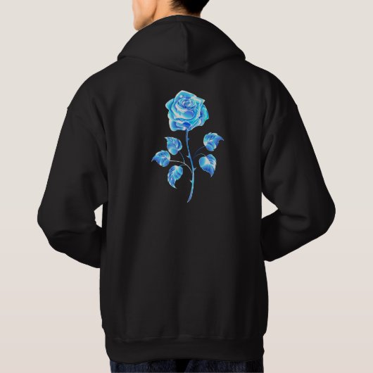 Brennen der blauen Rose Hoodie (Rückseite)