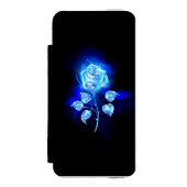 Brennen der blauen Rose Incipio iPhone Geldbeutel-Hülle (Folio Vorderseite)