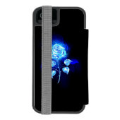 Brennen der blauen Rose Incipio iPhone Geldbeutel-Hülle (Folio Rückseite)