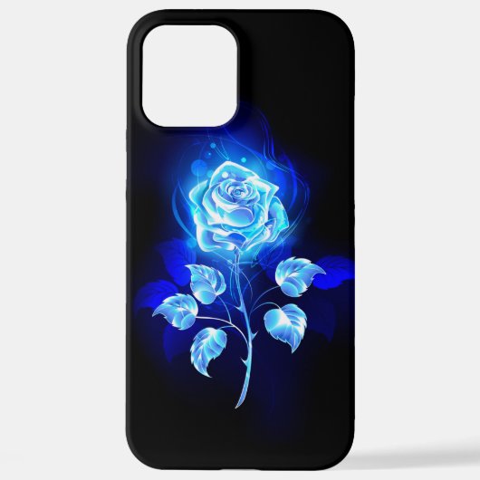 Brennen der blauen Rose iPhone Hülle (Rückseite)
