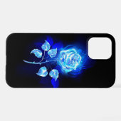 Brennen der blauen Rose iPhone Hülle (Rückseite (Horizontal))