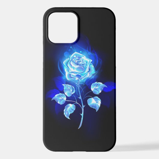 Brennen der blauen Rose iPhone Hülle (Rückseite)